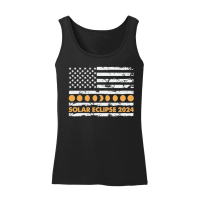Product Total Solar Eclipse 2024 Totality Phases US American Flag 2t Women’s Tank Top