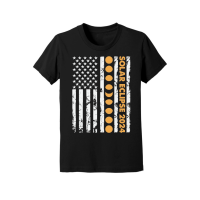 Product Total Solar Eclipse 2024 Totality Phases US American Flag Youth Jersey Tee