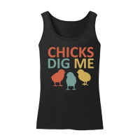 Product Chicks Dig Me Funny Chicken Women’s Tank Top
