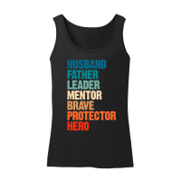Product Husband Father Leader Funny Fathers Day Women’s Tank Top