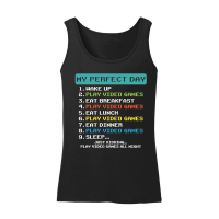 Product My Perfect Day Play Video Games Funny Gamer Men Boys Kids Women’s Tank Top