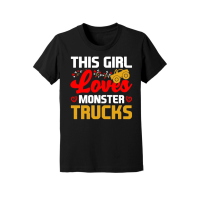 Product This Girl Loves Monster Trucks Youth Jersey Tee