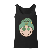 Product Retro St Patrick's Day happy go lucky Women’s Tank Top