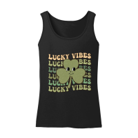 Product Retro St Patrick's Day lucky vibes Women’s Tank Top