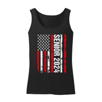 Product Senior 2024 American Flag USA Graduation Women’s Tank Top