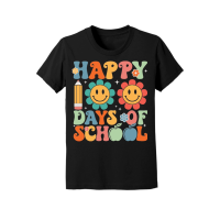 Product Retro Happy 100 Days of School Smiley Youth Jersey Tee