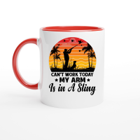 Product Can't Work Today My Arm is in A Sling Hunting Ceramic Mug with Color Inside
