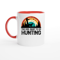 Product The Girl Want to Go Hunting Ceramic Mug with Color Inside