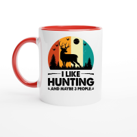 Product I Like Hunting and Maybe 3 People Ceramic Mug with Color Inside