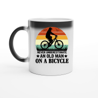 Product Never Underestimate An Old Man On A Bicycle Magic Ceramic Mug