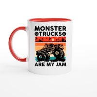 Product Monster Truck Are My Jam Ceramic Mug with Color Inside