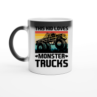 Product This Kid Loves Monster Trucks Magic Ceramic Mug