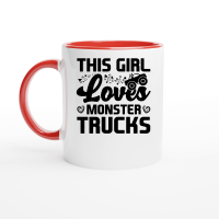 Product This Girl Loves Monster Trucks Ceramic Mug with Color Inside