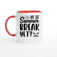 Product Is It Summer Break Yet Ceramic Mug with Color Inside