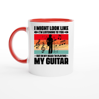Product I'm Playing My Guitar Music Lover Ceramic Mug with Color Inside