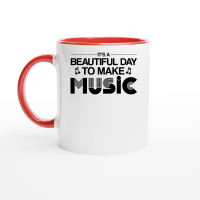 Product It's a Beautiful Day To Make Music Ceramic Mug with Color Inside