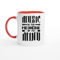 Product Music Is The Medicine Of The Mind Ceramic Mug with Color Inside