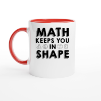 Product Math Keeps you in Shape Math Teacher Ceramic Mug with Color Inside