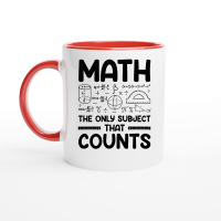 Product Math The Only Subject That Counts Ceramic Mug with Color Inside