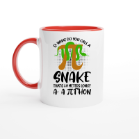 Product Pithon Pi Symbol Funny Math Teacher Ceramic Mug with Color Inside