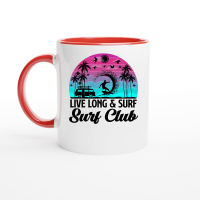 Product Live Long & Surf Surf Club Ceramic Mug with Color Inside
