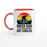 Product Biker Dad Like a Regular Dad But Cooler Ceramic Mug with Color Inside