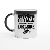 Product Never Underestimate an Old Man with a Dirt Bike Magic Ceramic Mug