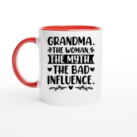 Product Grandma The Woman The Myth The Bad Influence Ceramic Mug with Color Inside