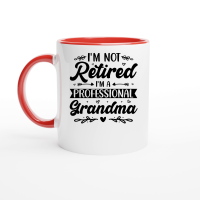 Product I'm Not Retired I'm a Professional Grandma Ceramic Mug with Color Inside