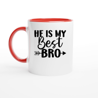 Product He is My Best Bro 01 Ceramic Mug with Color Inside