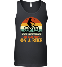 Product Never Underestimate an Old Man On a Bike Unisex Tank Top