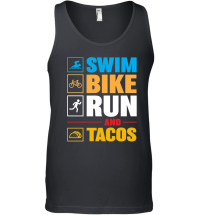 Product Swim Bike Run & Tacos Unisex Tank Top