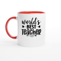 Product World's Best Teacher 01 Ceramic Mug with Color Inside