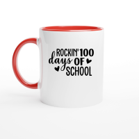 Product Rockin' 100 Days of School 01 Ceramic Mug with Color Inside