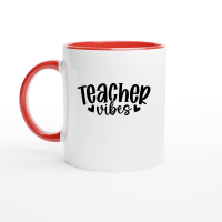 Product Teacher Vibes 01 Ceramic Mug with Color Inside