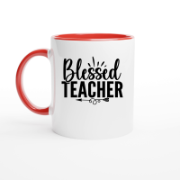 Product Blessed Teacher 01 Ceramic Mug with Color Inside