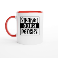 Product Straight Outta Pencils 01 Ceramic Mug with Color Inside