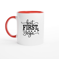 Product But First Yoga 01 Ceramic Mug with Color Inside