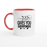 Product Yoga Gives You Superpowers 01 Ceramic Mug with Color Inside