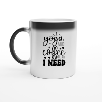 Product Yoga And Coffee Are All I Need 01 Magic Ceramic Mug