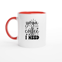 Product Yoga And Coffee Are All I Need 01 Ceramic Mug with Color Inside