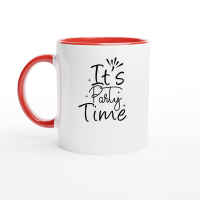 Product Its Party Time SVG Design Ceramic Mug with Color Inside