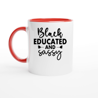 Product Black Educated and Sassy 01 Ceramic Mug with Color Inside