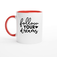 Product Follow Your Dreams 01 Ceramic Mug with Color Inside