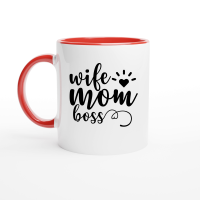 Product Wife Mom Boss 01 Ceramic Mug with Color Inside