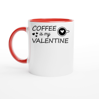 Product Coffee is my Valentine Ceramic Mug with Color Inside