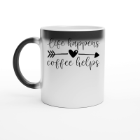 Product Life happens coffee helps Magic Ceramic Mug