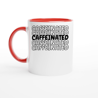Product Caffeinated Ceramic Mug with Color Inside