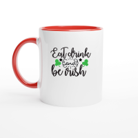 Product Eat drink and be Irish SVG Design 01 Ceramic Mug with Color Inside