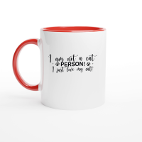 Product I am not a cat person! I just love my cat! SVG Cut File 01 Ceramic Mug with Color Inside